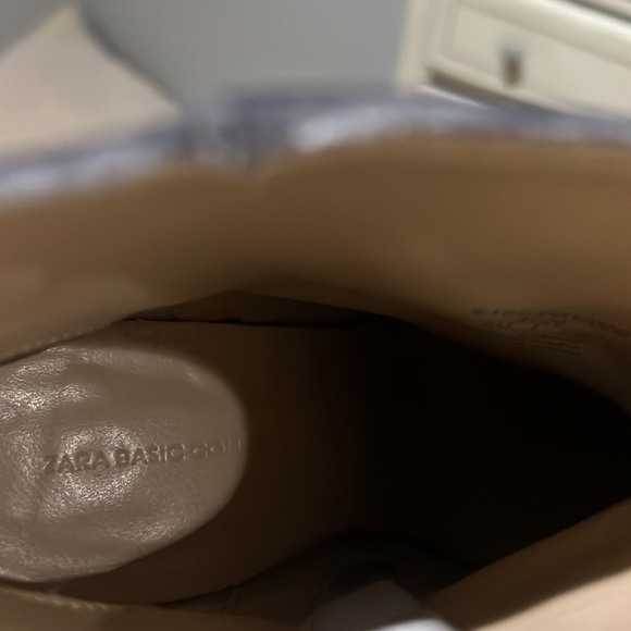 Zara collection lavender velvet platform mid ankle heeled boots - Picture 11 of 13